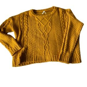 YELLOW CROP SWEATER!